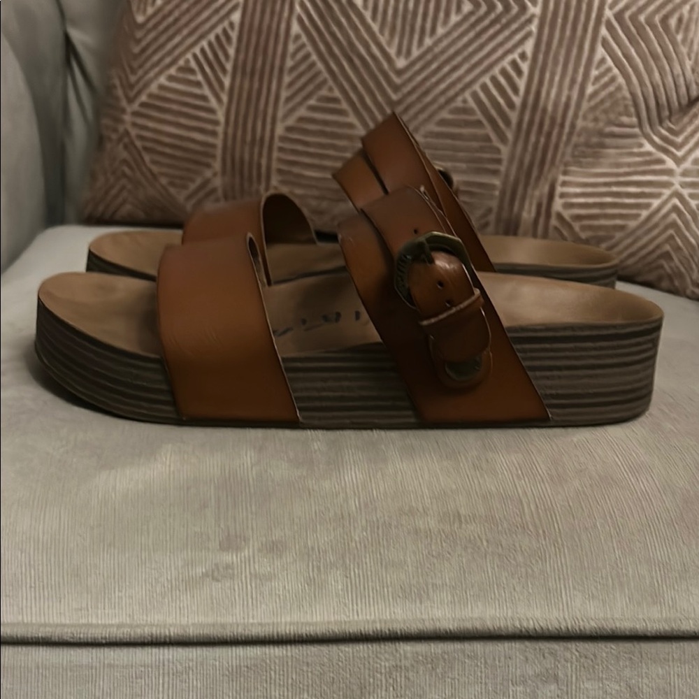 Blowfish Brown Sandals with Adjustable Straps and Contoured Footbed
